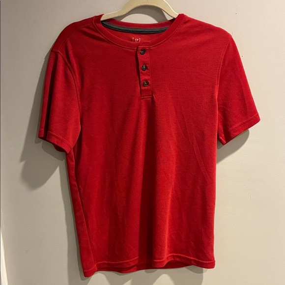 George Other - George Bright Red Short Sleeve Henley